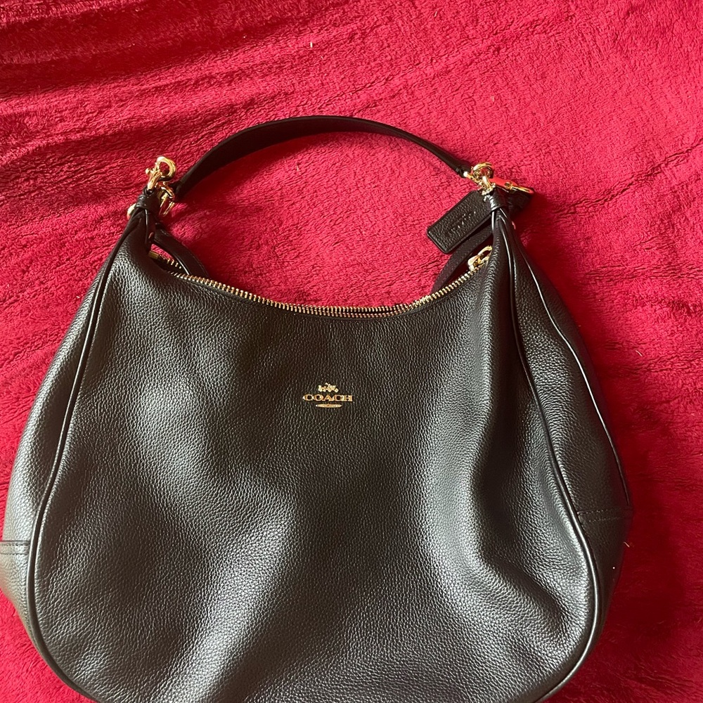 Coach Black Leather Women's Bag